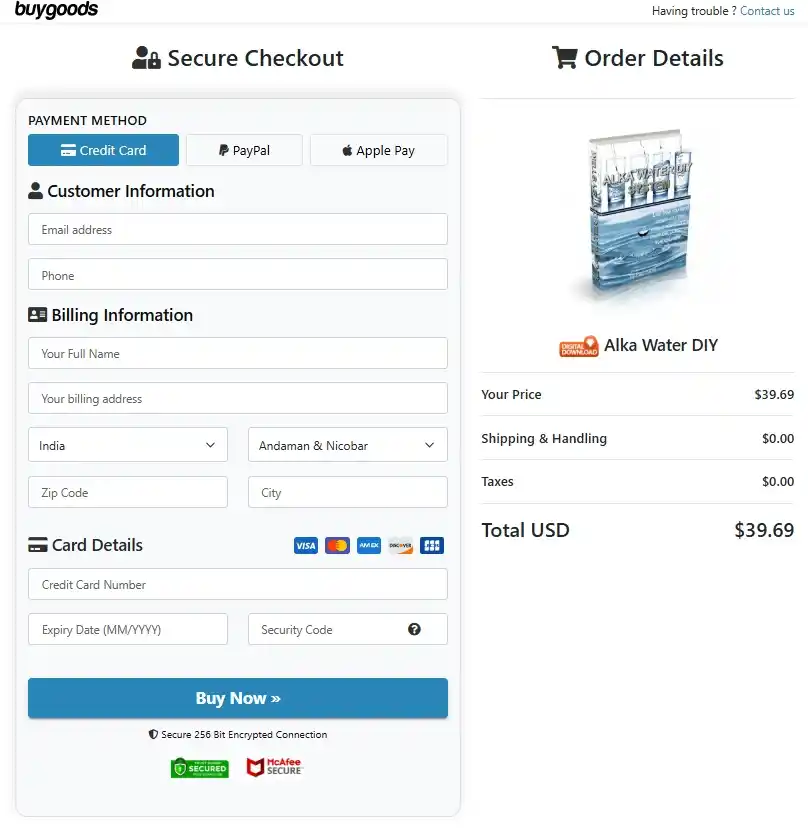 Alka Water DIY Alka Water DIY Order Page